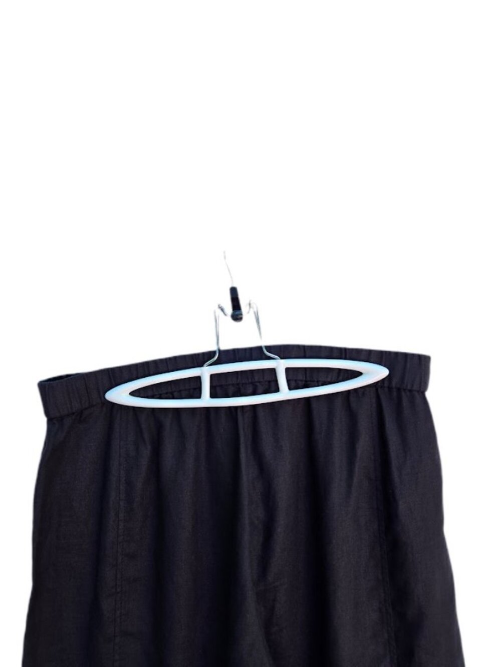 Eileen Fisher Organic Linen Wide Trouser Pant Black M - Picture 6 of 11